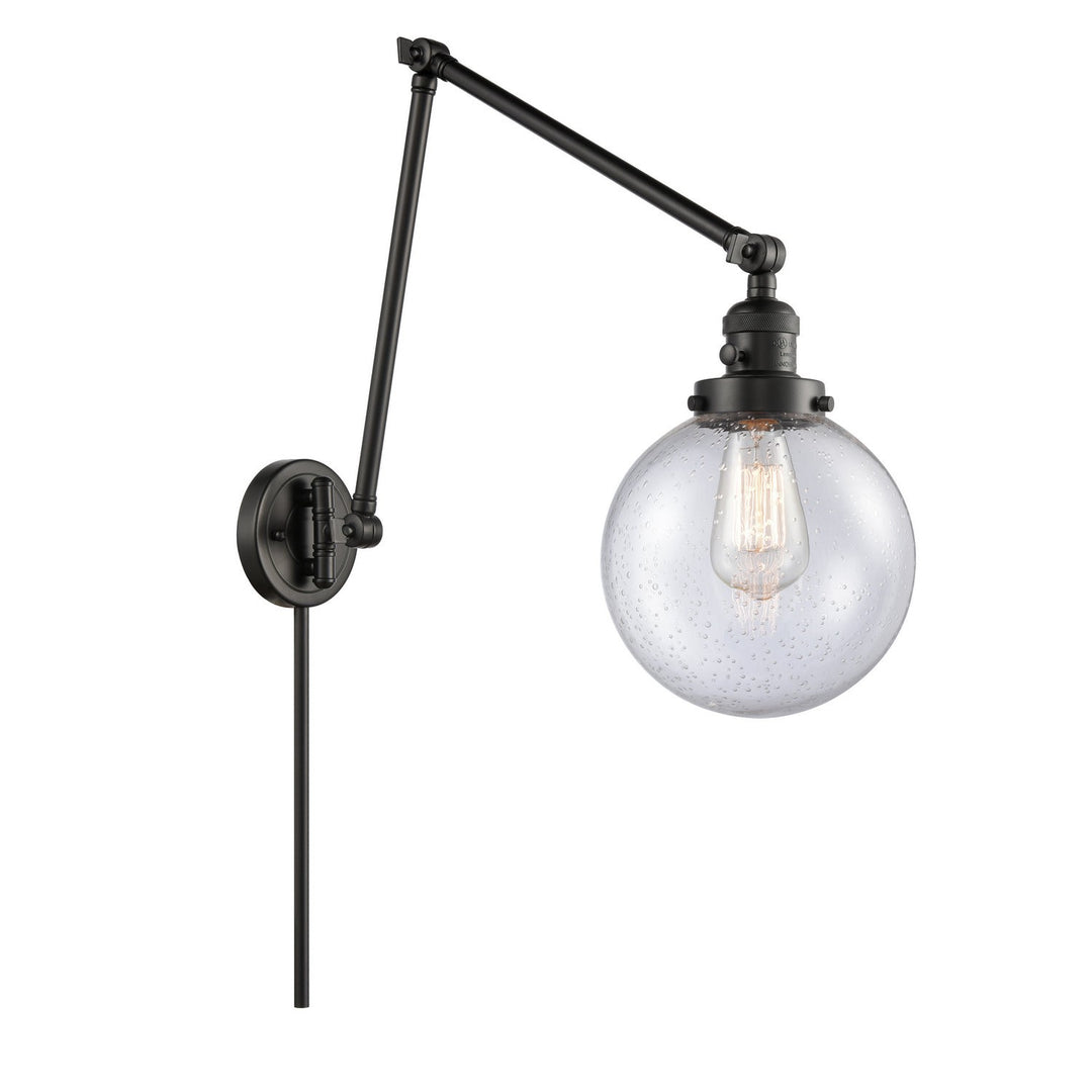 Innovations Lighting 238-BK-G204-8-LED  Franklin Restoration Lamp Matte Black