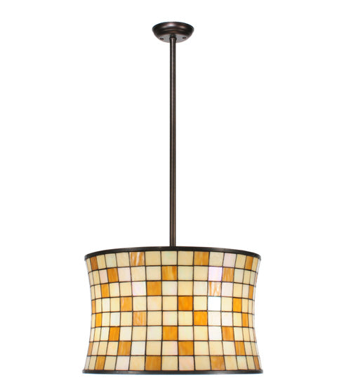 Meyda Tiffany Hilton Barrel 113440 Pendant Light - Craftsman Brown
