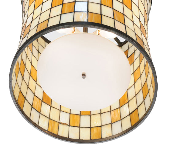 Meyda Tiffany Hilton Barrel 113440 Pendant Light - Craftsman Brown