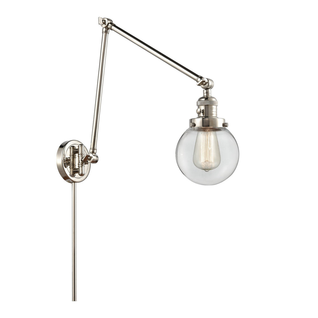 Innovations Lighting 238-PN-G202-6-LED  Franklin Restoration Lamp Polished Nickel