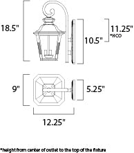 Maxim Lighting 1135CLBZ  Knoxville Outdoor Bronze