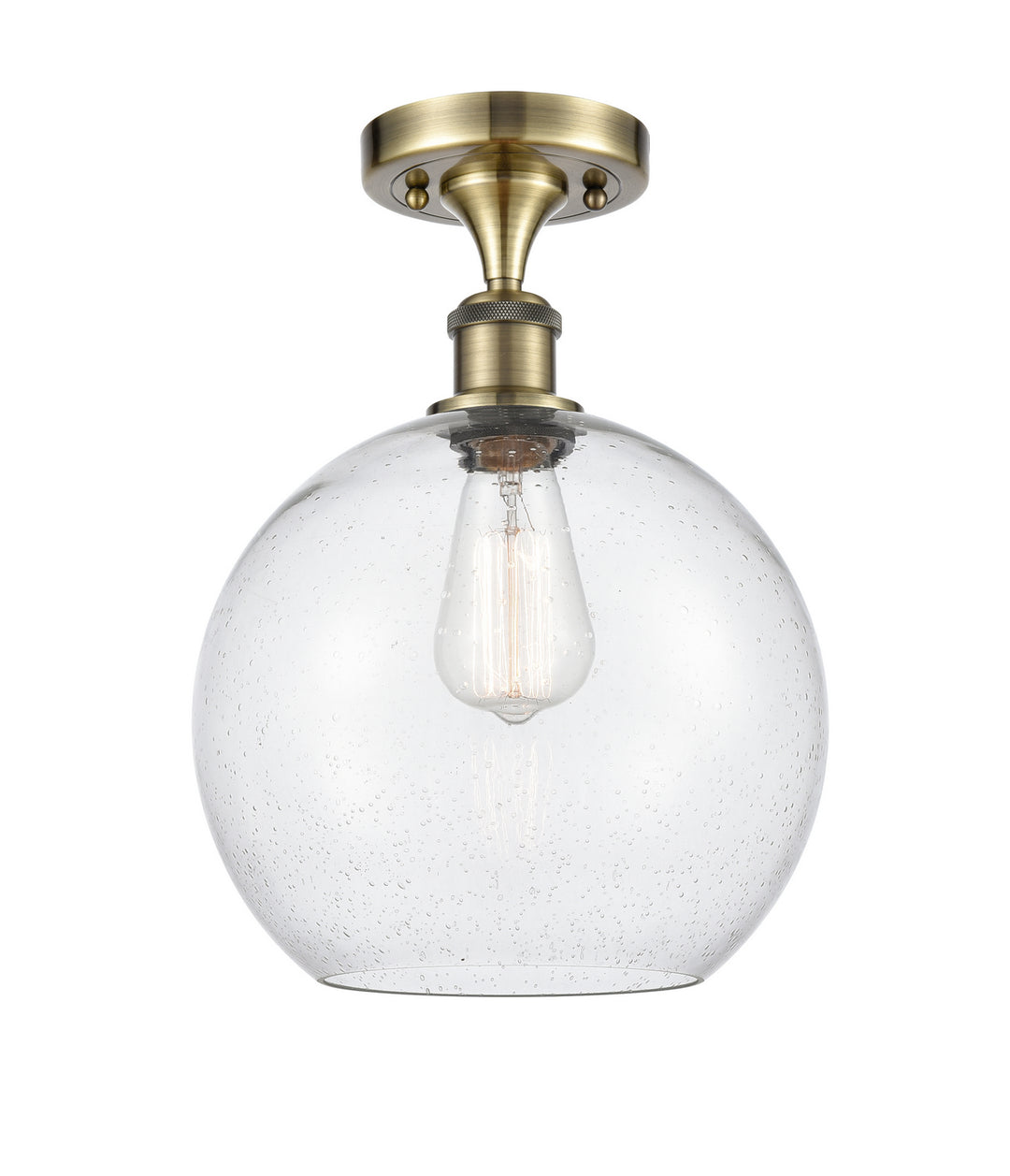 Innovations Ballston 516-1C-AB-G124-10 Ceiling Light - Antique Brass