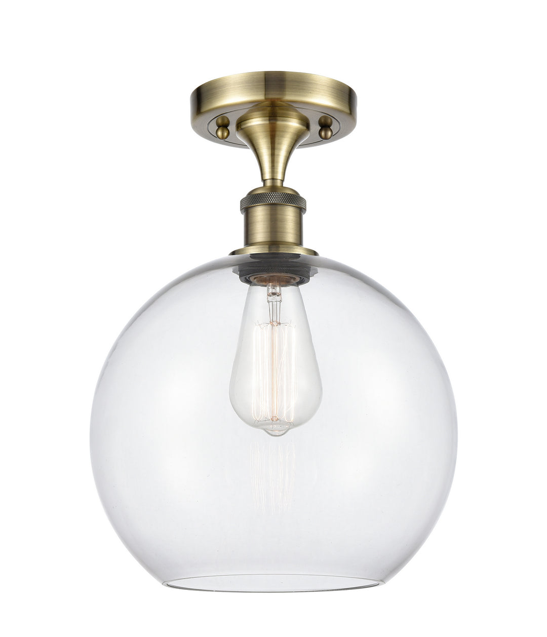 Innovations Ballston 516-1C-AB-G122-10 Ceiling Light - Antique Brass