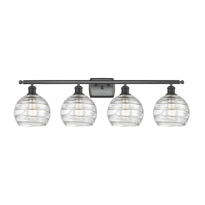 Innovations Ballston 516-4W-BK-G1213-8-LED Bath Vanity Light 36 in. wide - Matte Black