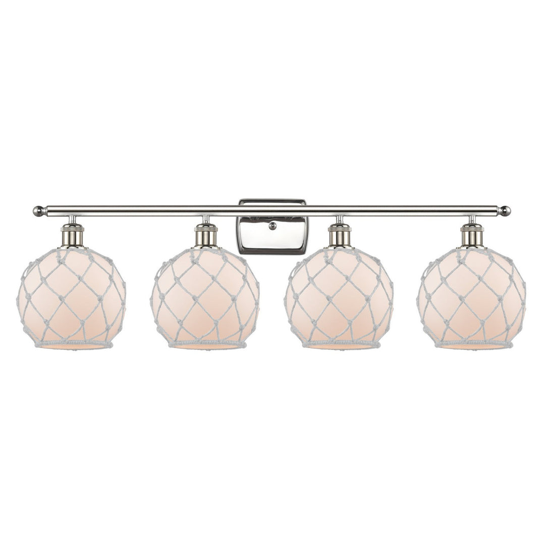 Innovations Ballston 516-4W-PN-G121-8RW Bath Vanity Light 36 in. wide - Polished Nickel