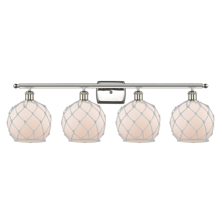 Innovations Ballston 516-4W-PN-G121-8RW Bath Vanity Light 36 in. wide - Polished Nickel