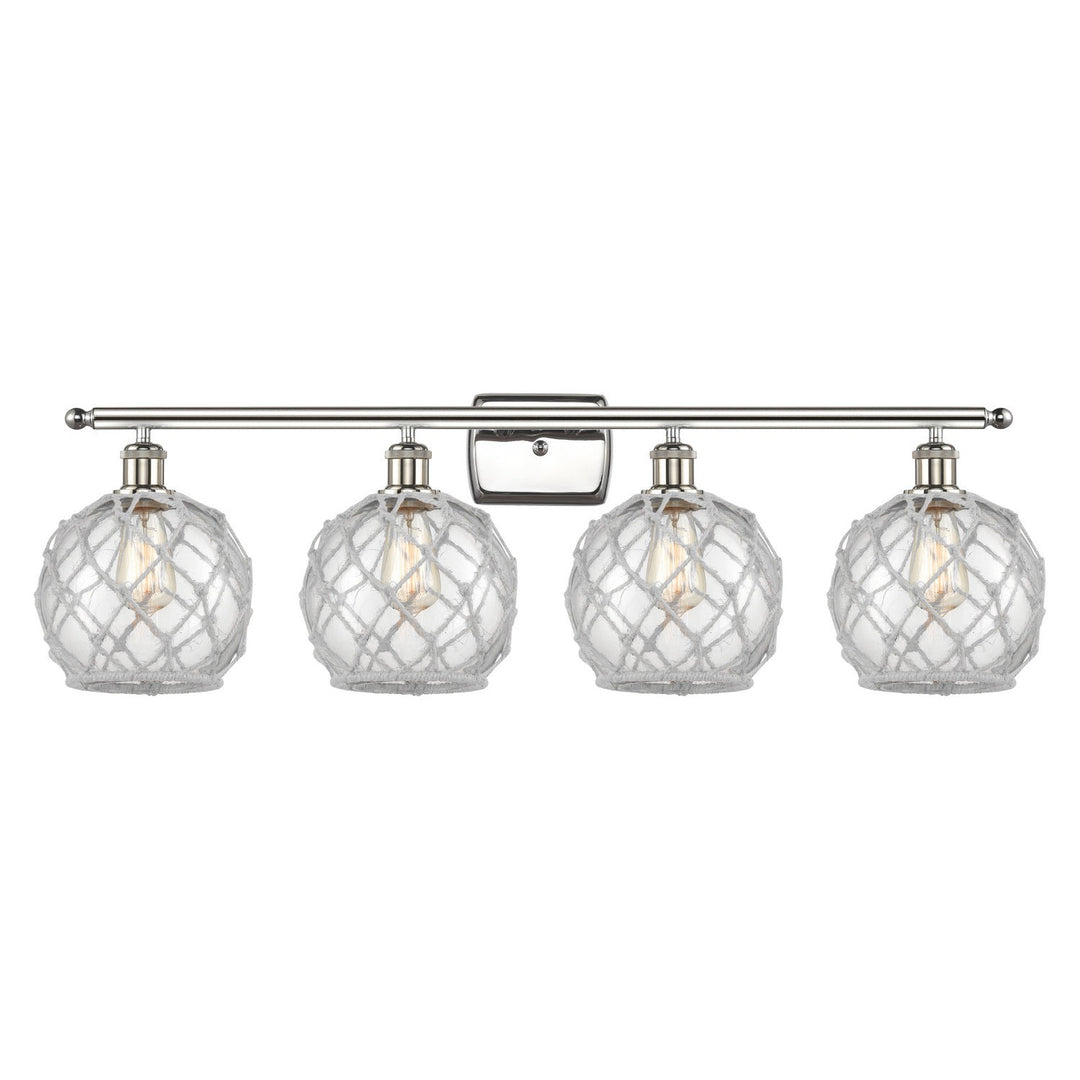 Innovations Ballston 516-4W-PN-G122-8RW Bath Vanity Light 36 in. wide - Polished Nickel