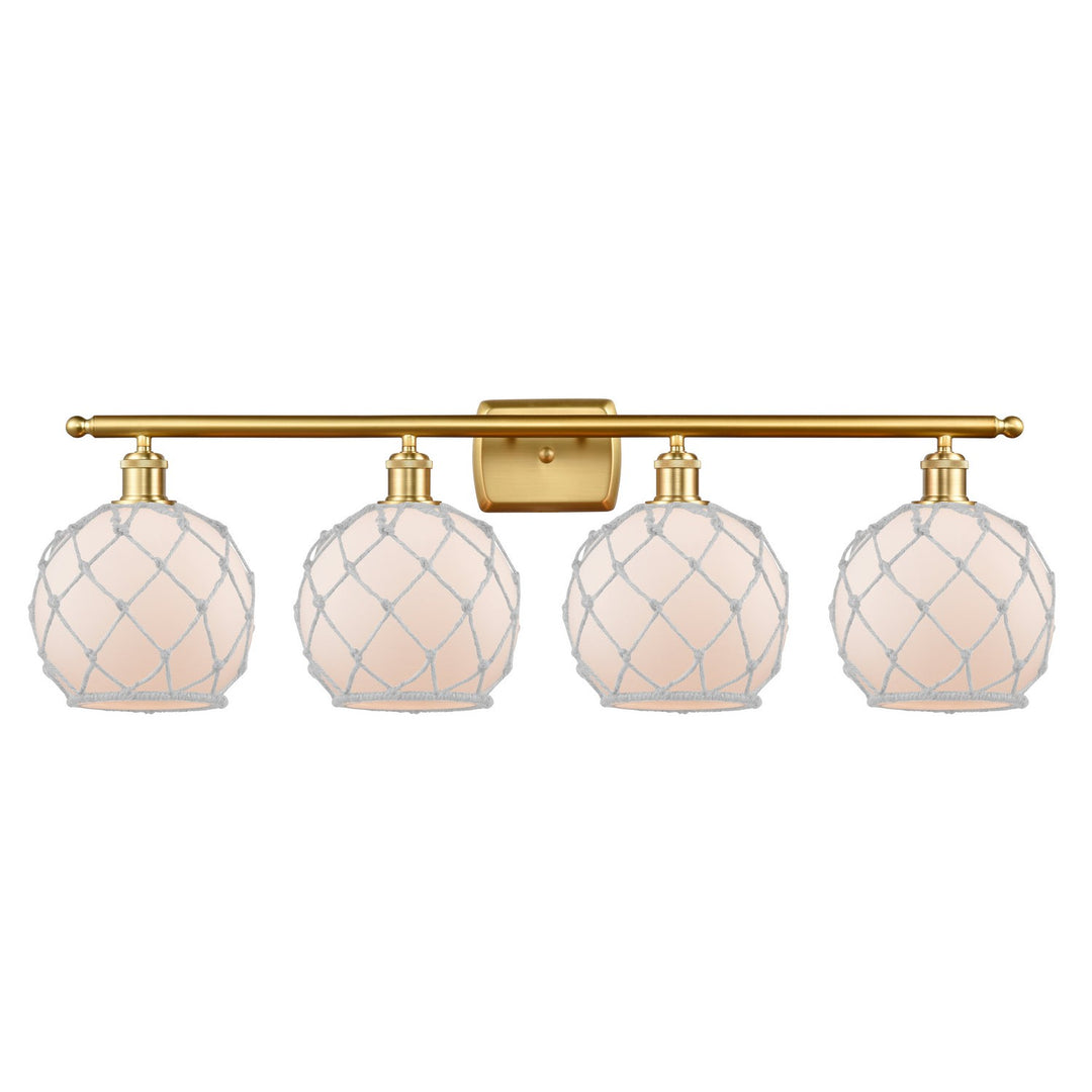 Innovations Ballston 516-4W-SG-G121-8RW-LED Bath Vanity Light 36 in. wide - Satin Gold