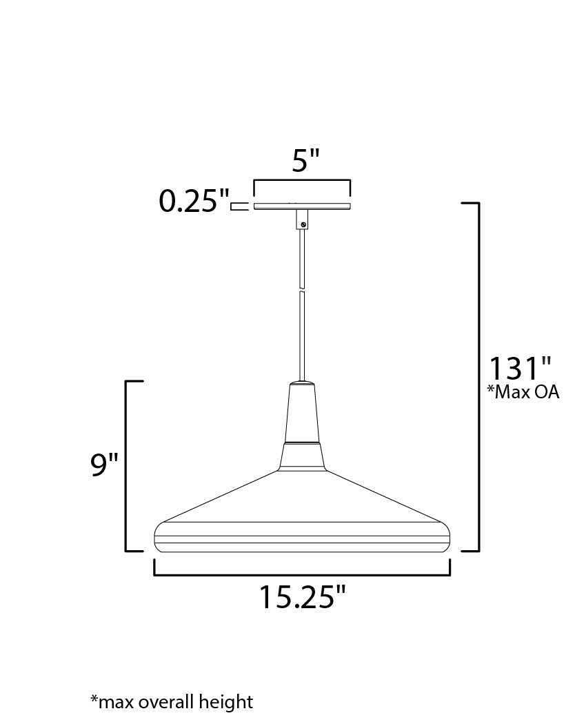 Maxim Nordic 11354WNBK Pendant Light - Walnut / Black