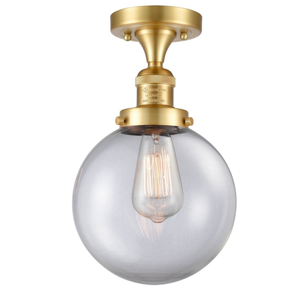 Innovations Franklin Restoration 517-1CH-SG-G202-8-LED Ceiling Light - Satin Gold