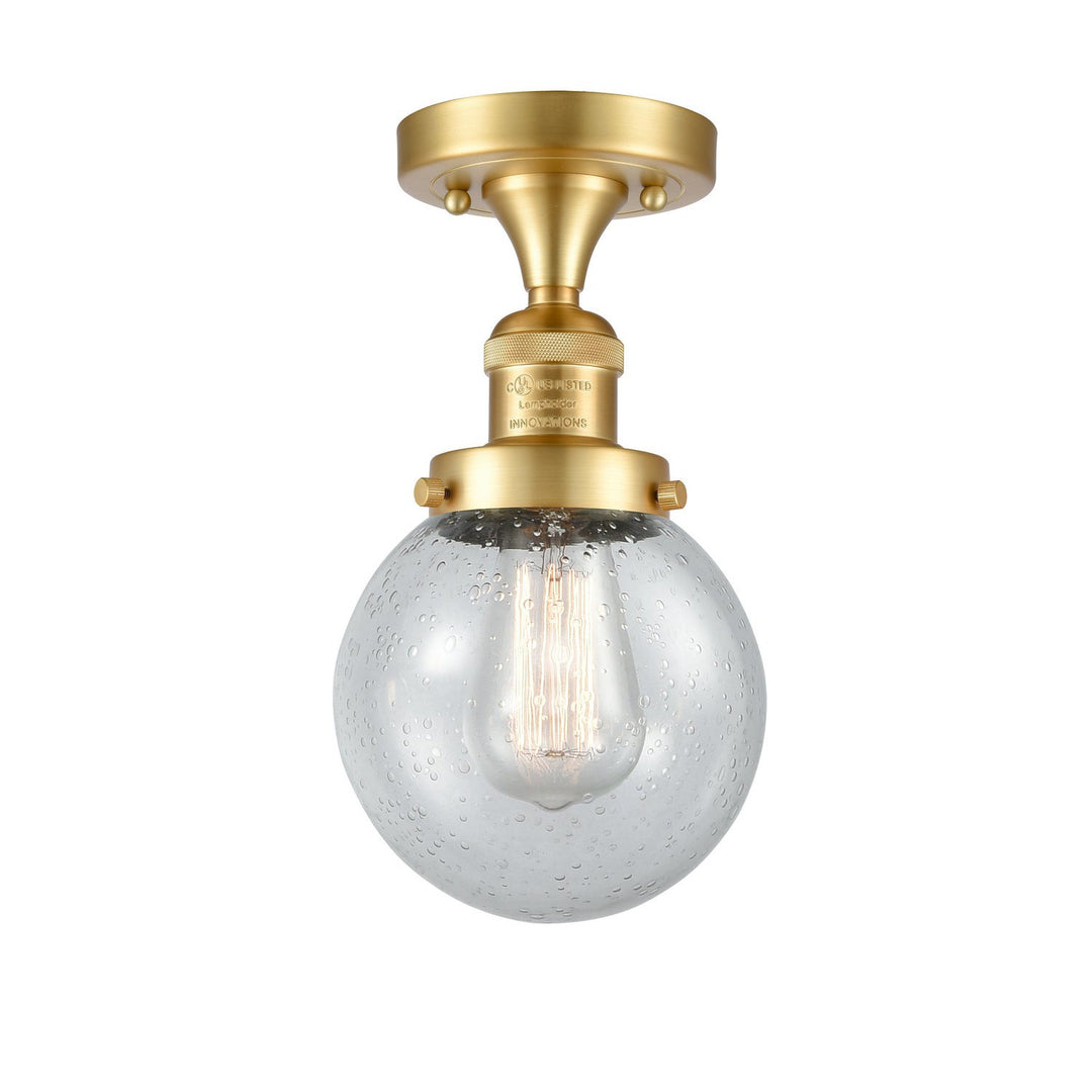 Innovations Franklin Restoration 517-1CH-SG-G204-6-LED Ceiling Light - Satin Gold