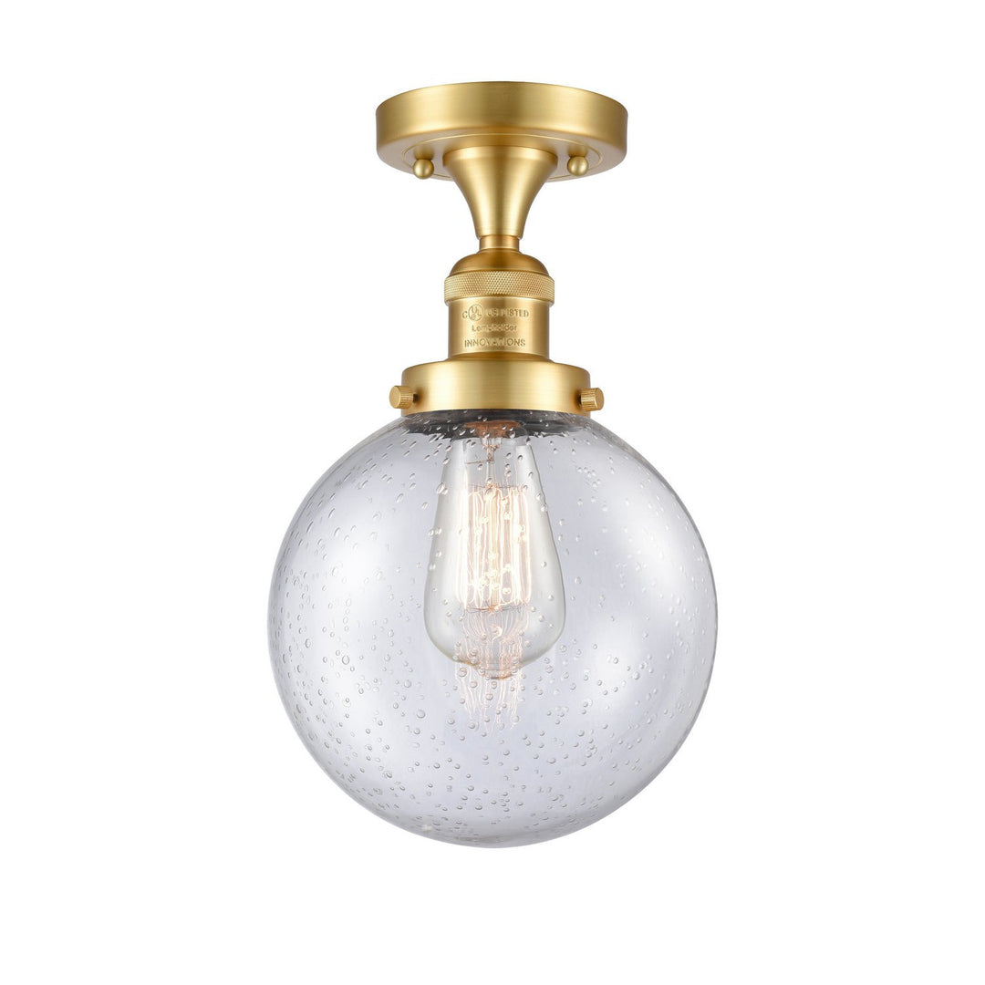 Innovations Franklin Restoration 517-1CH-SG-G204-8-LED Ceiling Light - Satin Gold