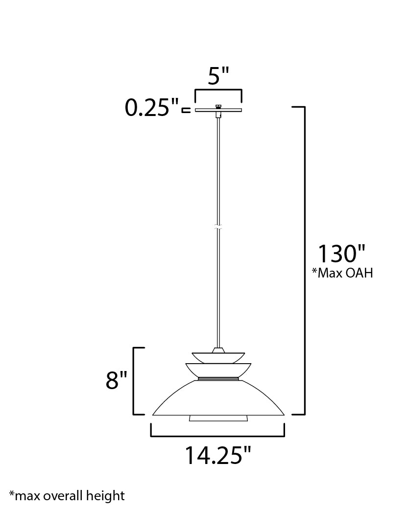 Maxim Nordic 11359WTBP Pendant Light - Brushed Platinum