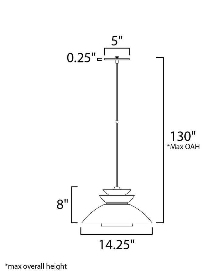 Maxim Nordic 11359WTBP Pendant Light - Brushed Platinum