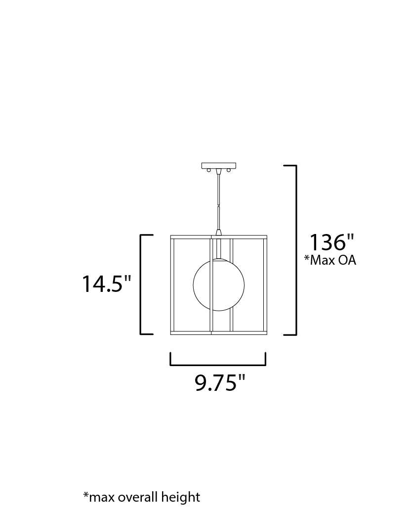 Maxim Fluid 11361MSKBKPC Pendant Light - Black / Polished Chrome