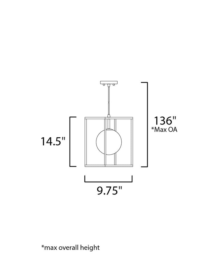Maxim Fluid 11361MSKBKPC Pendant Light - Black / Polished Chrome