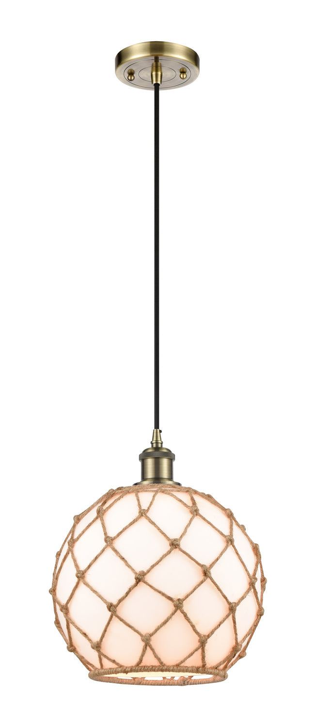 Innovations Ballston 516-1P-AB-G121-10RB-LED Pendant Light - Antique Brass