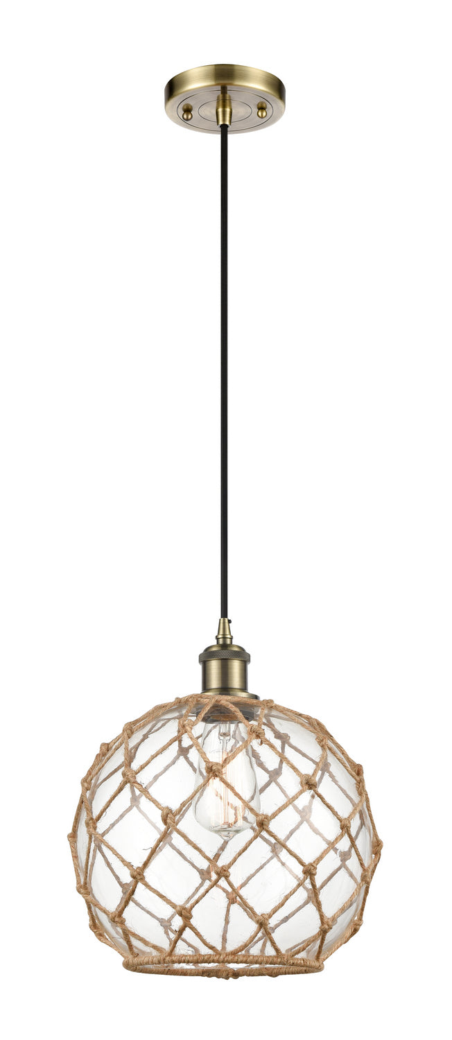 Innovations Ballston 516-1P-AB-G122-10RB-LED Pendant Light - Antique Brass