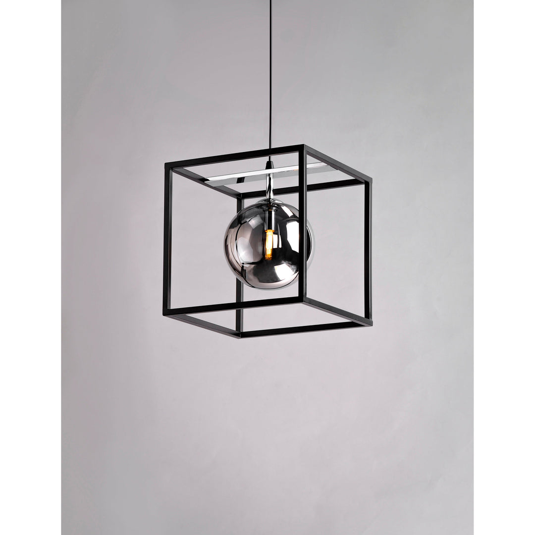 Maxim Fluid 11364MSKBKPC Pendant Light - Black / Polished Chrome
