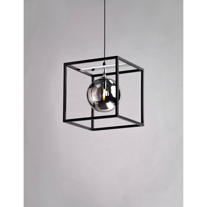 Maxim Fluid 11364MSKBKPC Pendant Light - Black / Polished Chrome