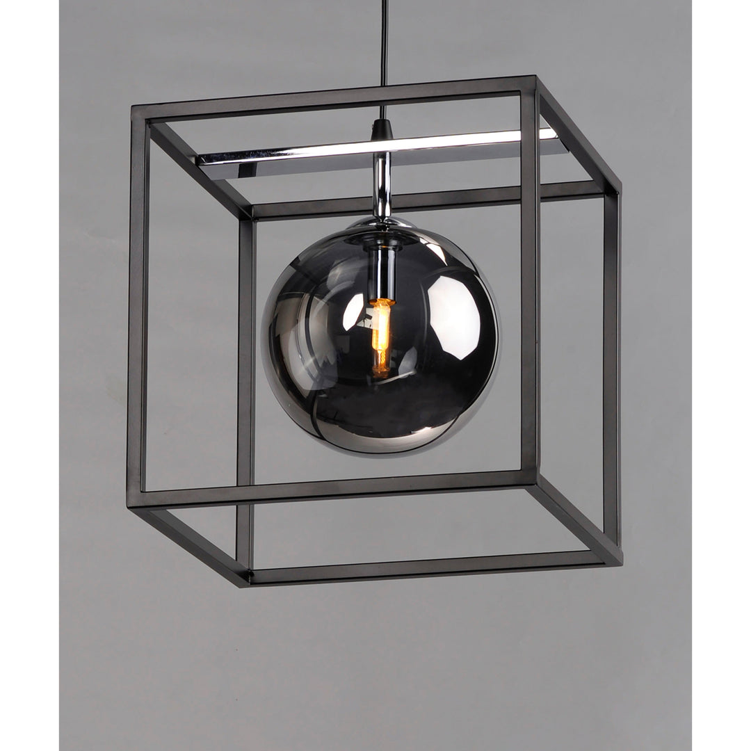 Maxim Fluid 11364MSKBKPC Pendant Light - Black / Polished Chrome