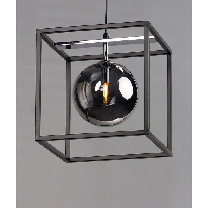 Maxim Fluid 11364MSKBKPC Pendant Light - Black / Polished Chrome