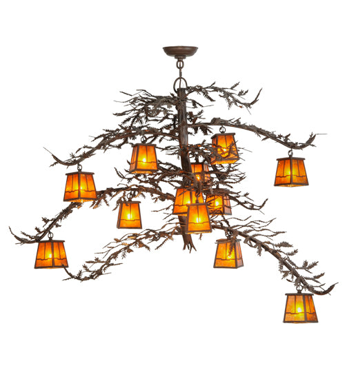 Meyda Tiffany Pine Branch 113655 Chandelier Light - Cafe-Noir
