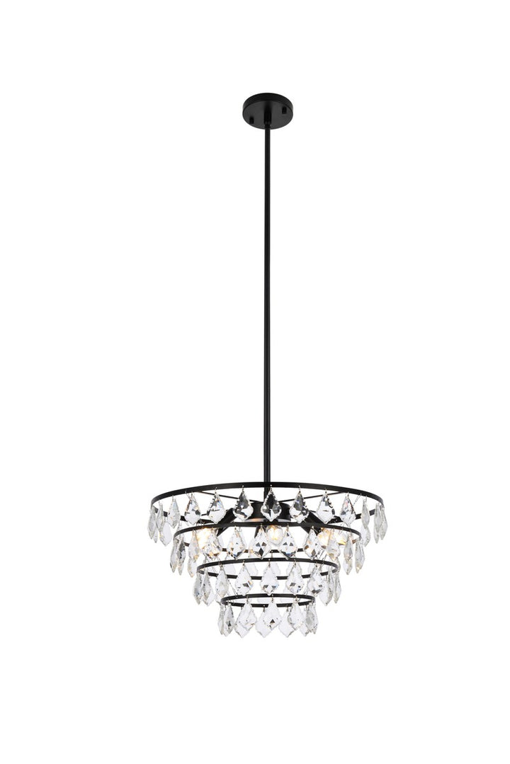 Elegant Ella 1101D20BK Chandelier Light - Black