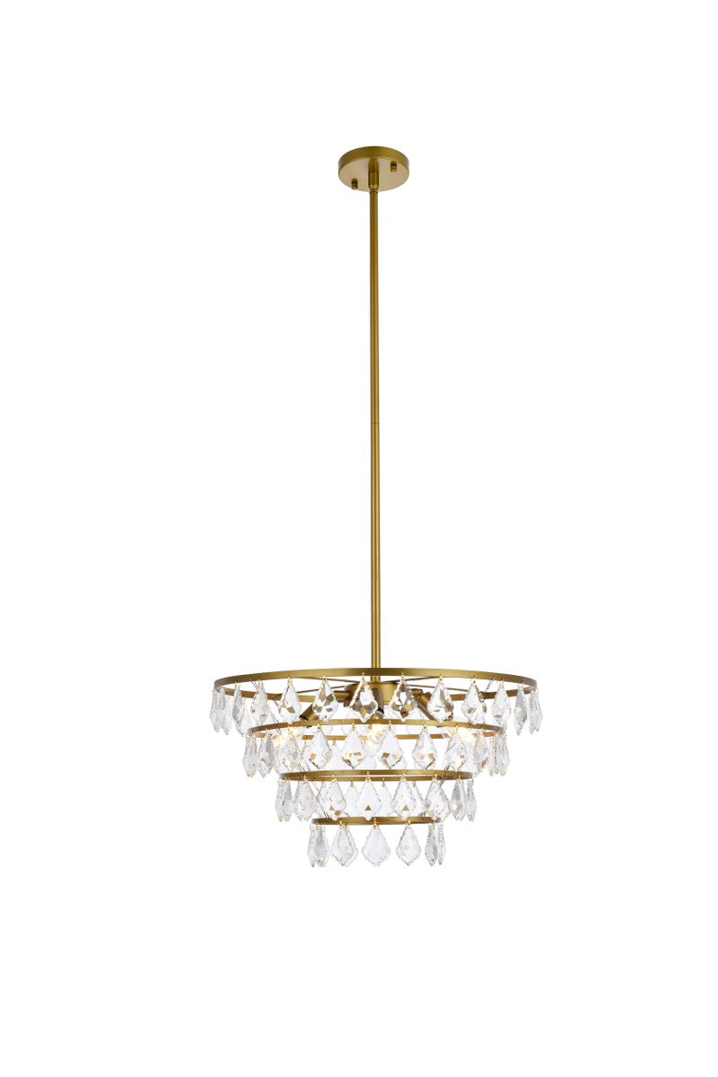 Elegant Ella 1101D20BR Chandelier Light - Brass