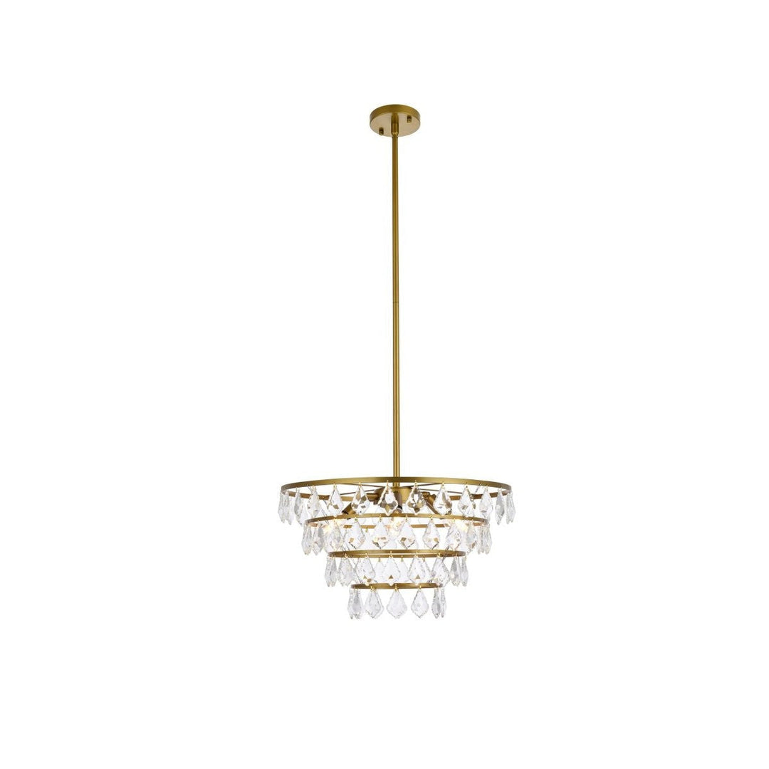 Elegant Ella 1101D20BR Chandelier Light - Brass