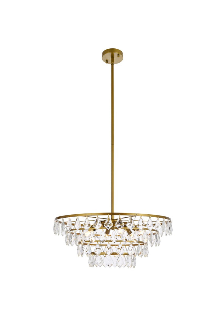 Elegant Ella 1101D24BR Chandelier Light - Brass