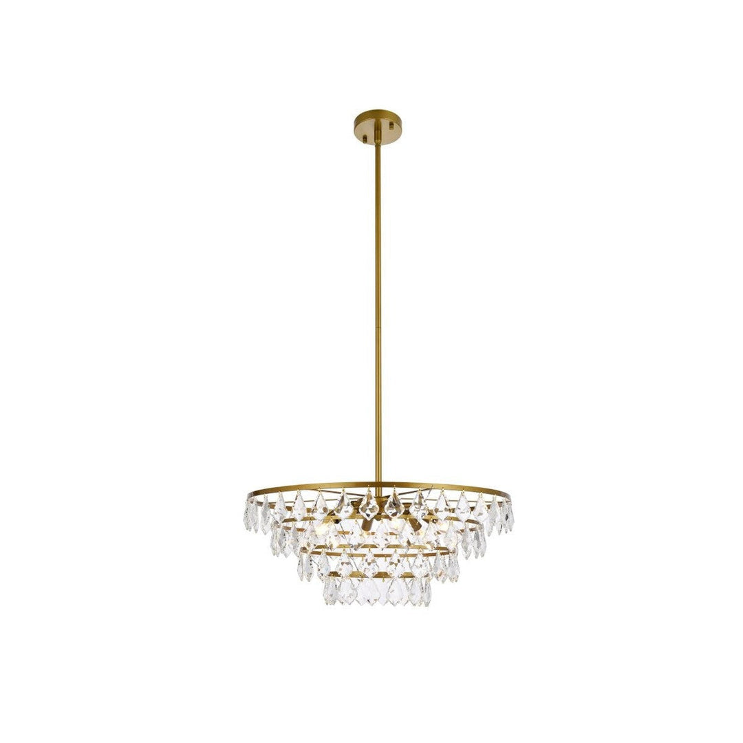 Elegant Ella 1101D24BR Chandelier Light - Brass