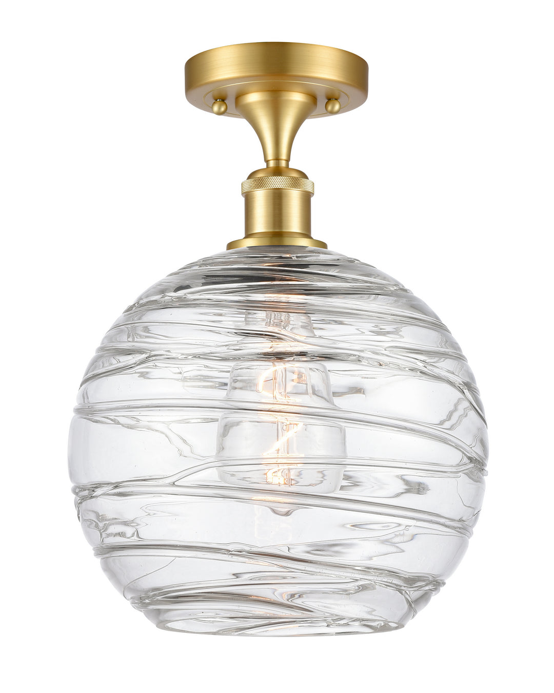 Innovations Ballston 516-1C-SG-G1213-10-LED Ceiling Light - Satin Gold