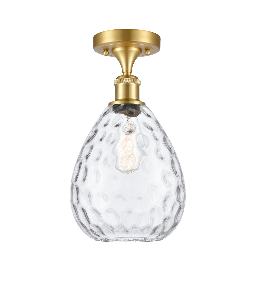 Innovations Ballston 516-1C-SG-G372-LED Ceiling Light - Satin Gold