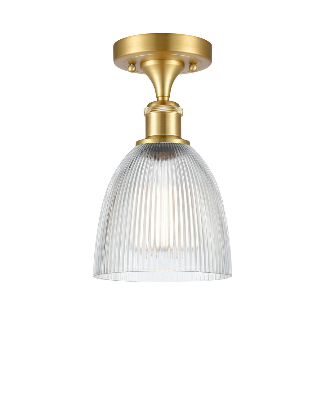 Innovations Ballston 516-1C-SG-G382-LED Ceiling Light - Satin Gold