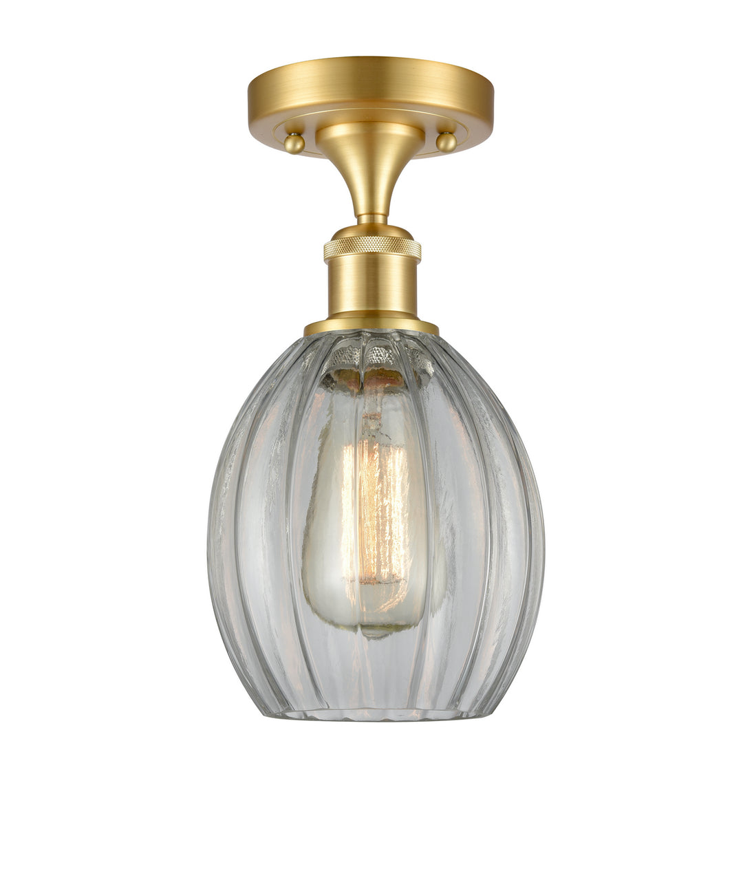 Innovations Ballston 516-1C-SG-G82-LED Ceiling Light - Satin Gold