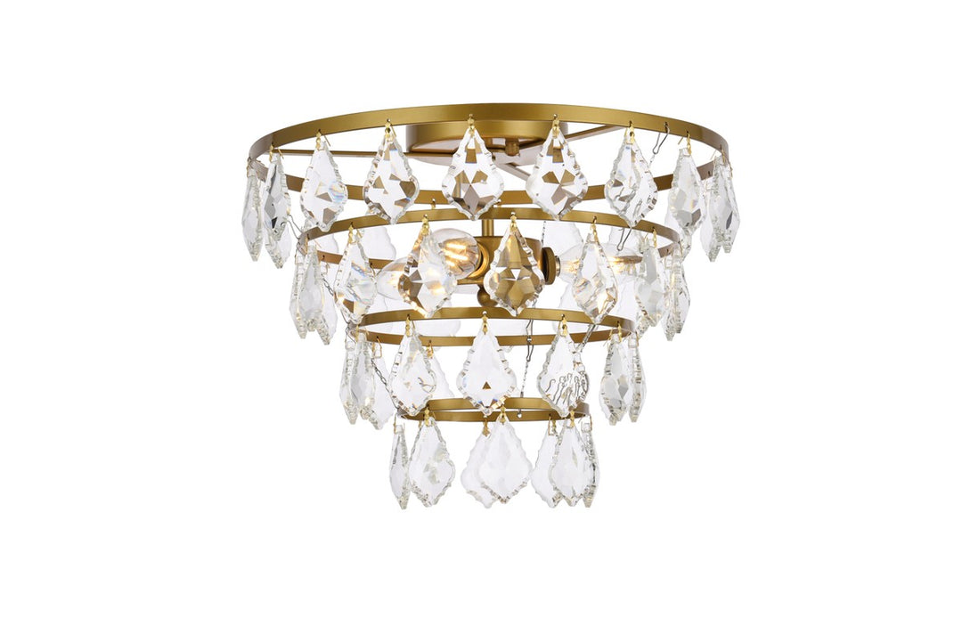 Elegant Ella 1101F14BR Ceiling Light - Brass