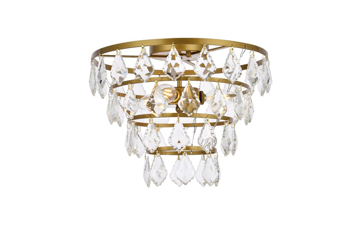 Elegant Ella 1101F14BR Ceiling Light - Brass