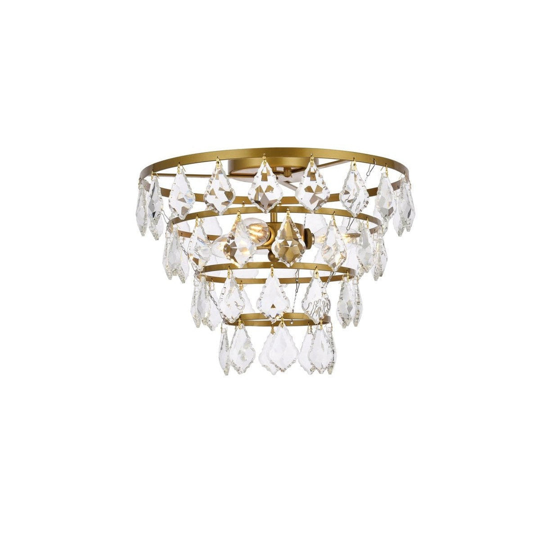 Elegant Ella 1101F14BR Ceiling Light - Brass