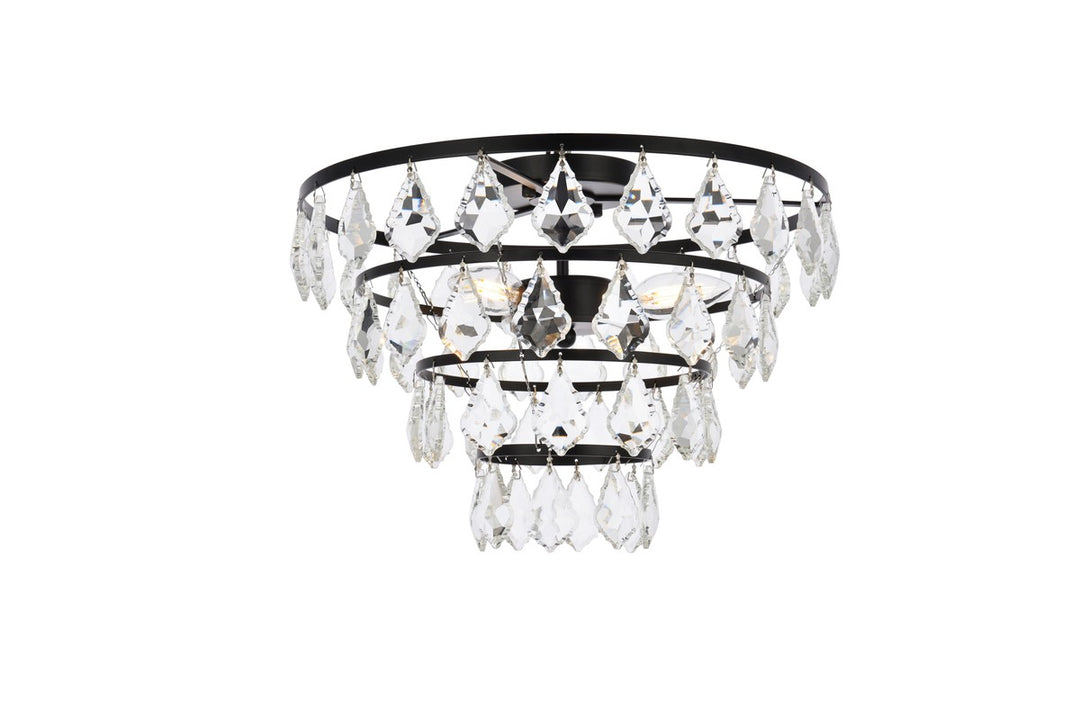 Elegant Ella 1101F16BK Ceiling Light - Black