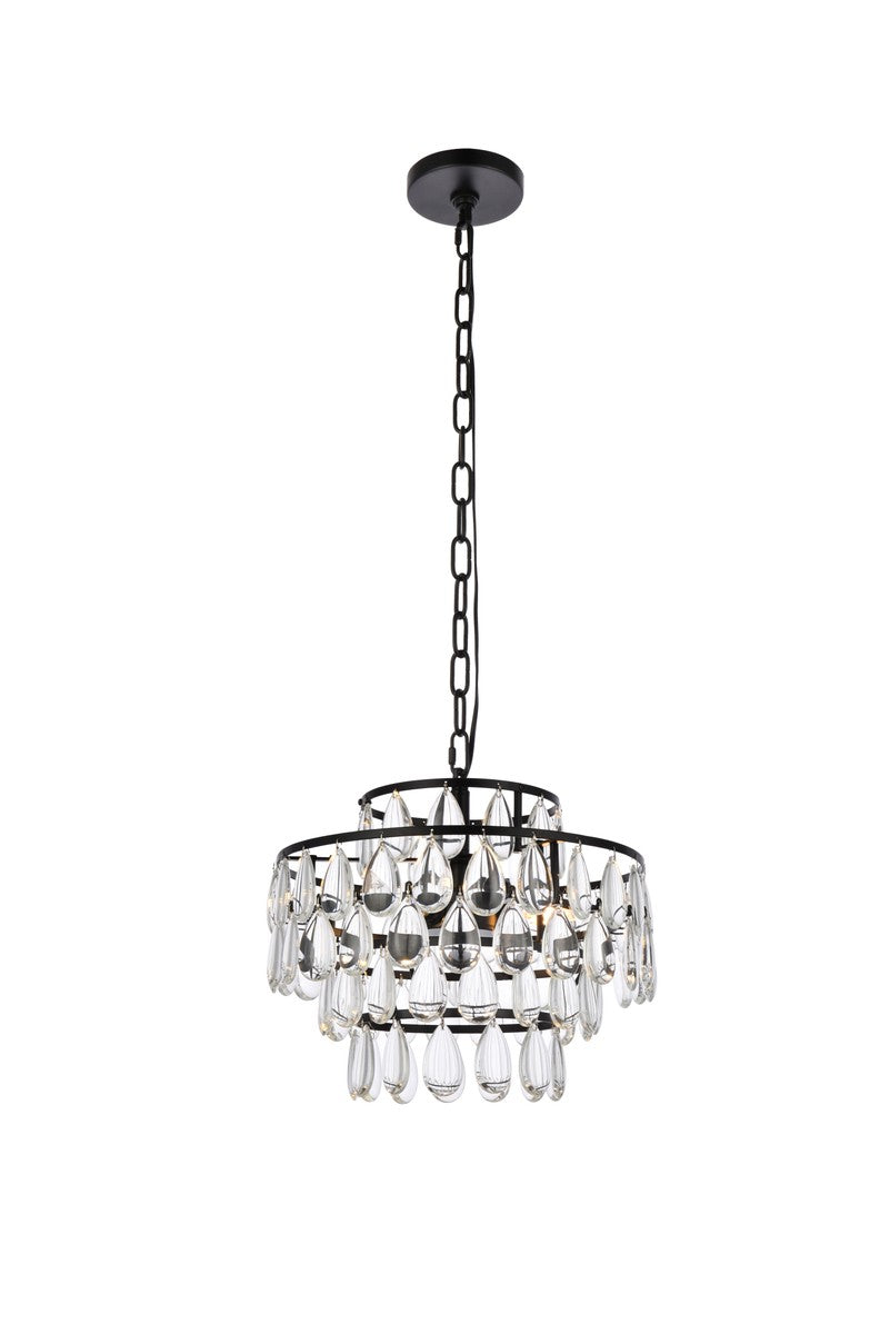 Elegant Mila 1102D14BK Chandelier Light - Black