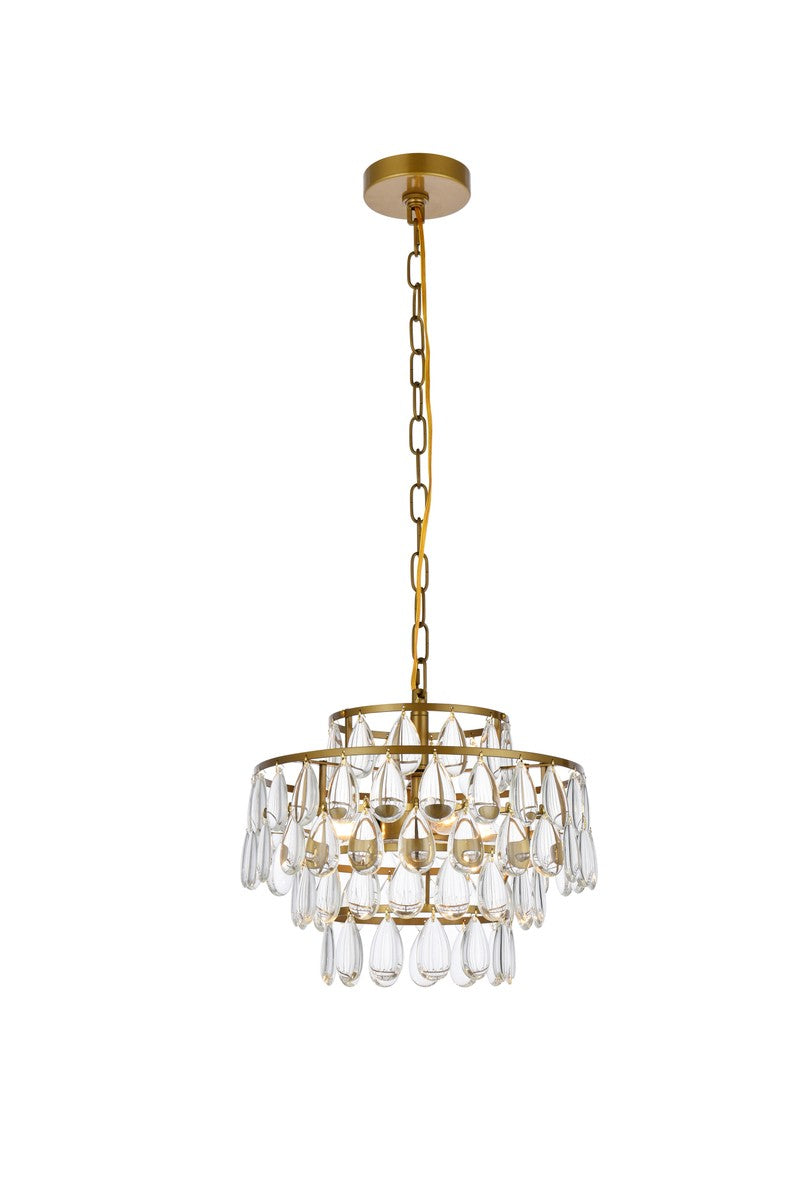 Elegant Mila 1102D14BR Chandelier Light - Brass