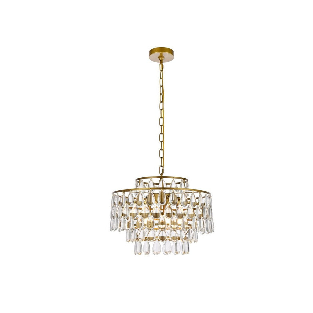 Elegant Mila 1102D18BR Chandelier Light - Brass