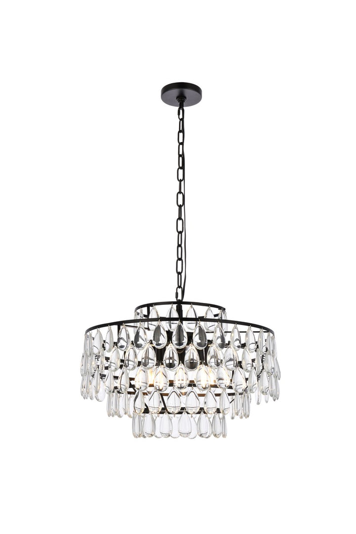 Elegant Mila 1102D20BK Chandelier Light - Black