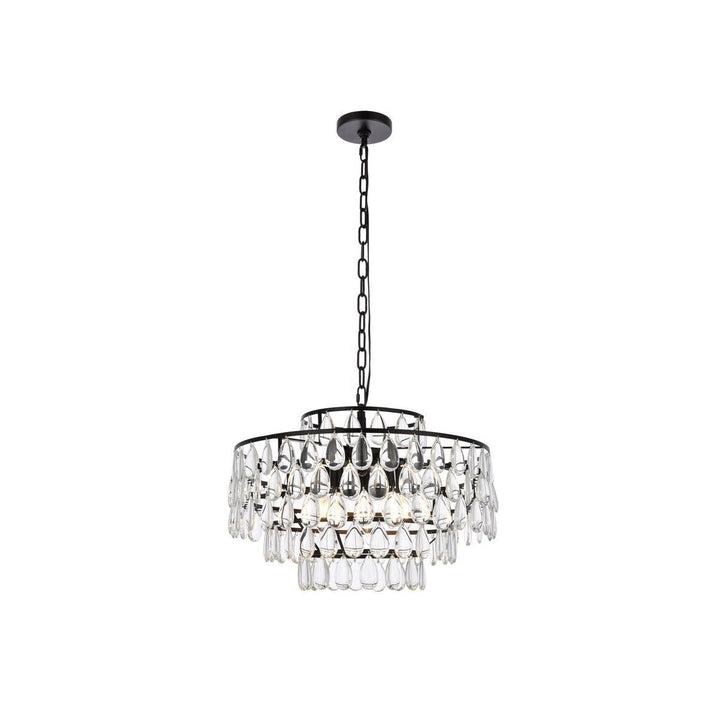 Elegant Mila 1102D20BK Chandelier Light - Black