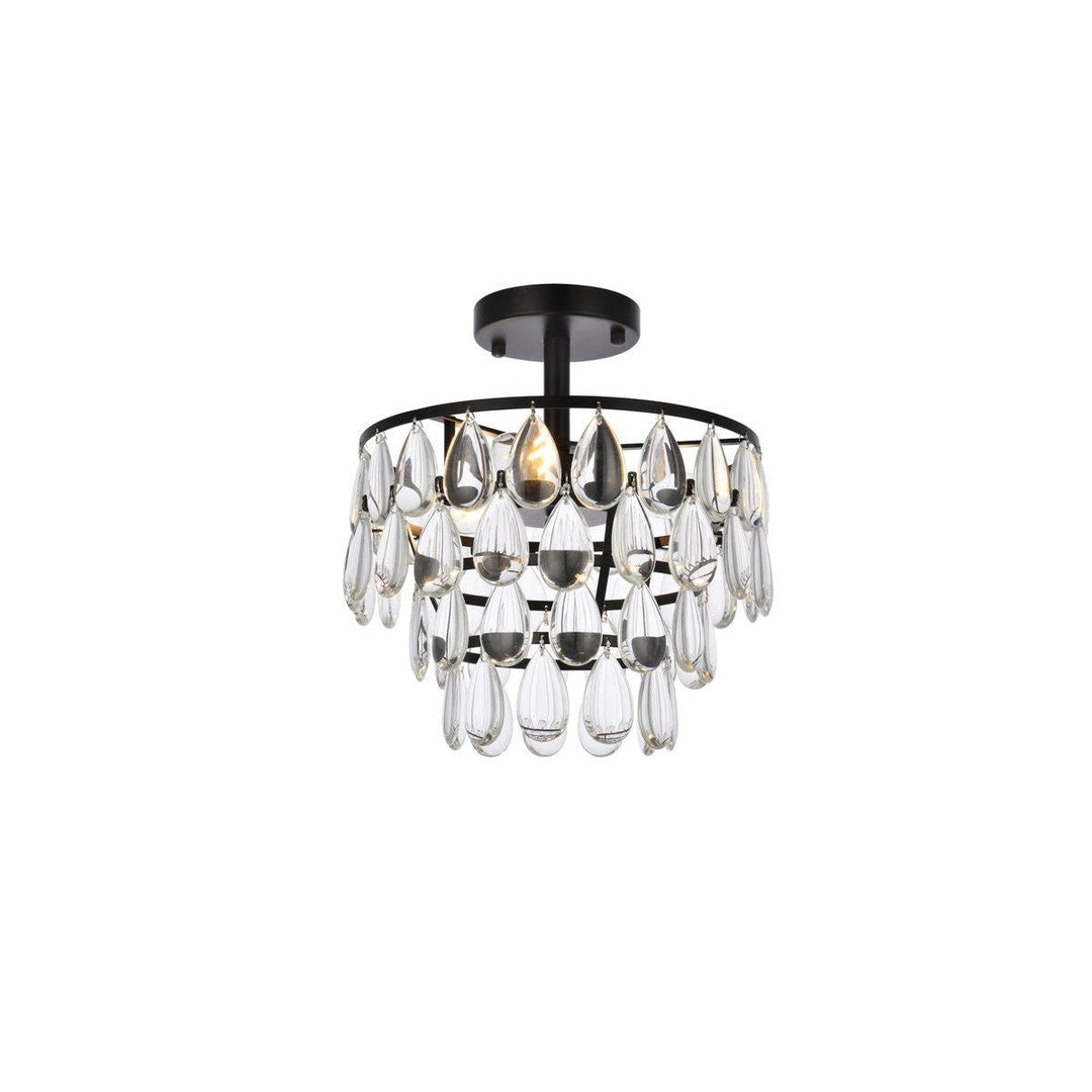 Elegant Mila 1103F12BK Ceiling Light - Black