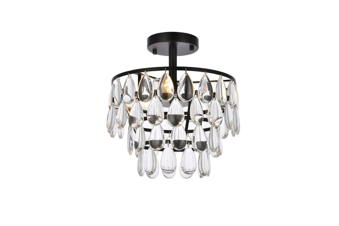 Elegant Mila 1103F12BK Ceiling Light - Black