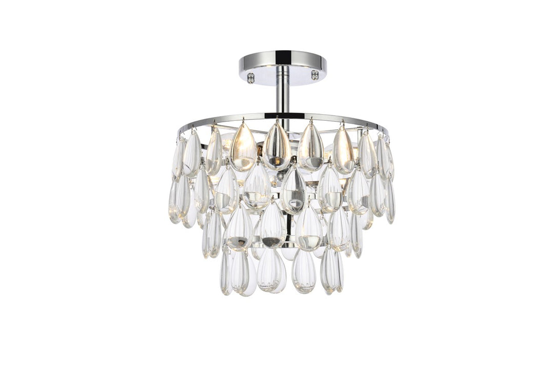 Elegant Mila 1103F12C Ceiling Light - Chrome