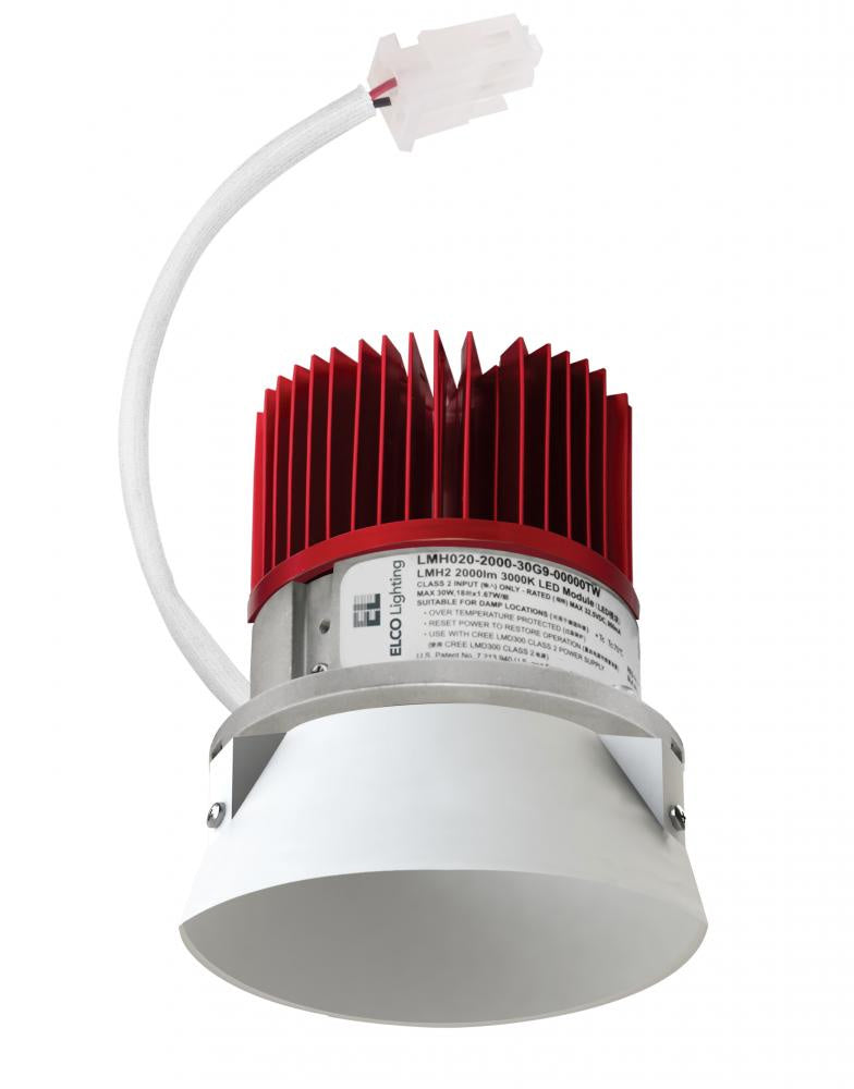 Elco Lighting E430C0827W  4`` Trimless Led Rflctr 850Lmn 27K Recessed Light White