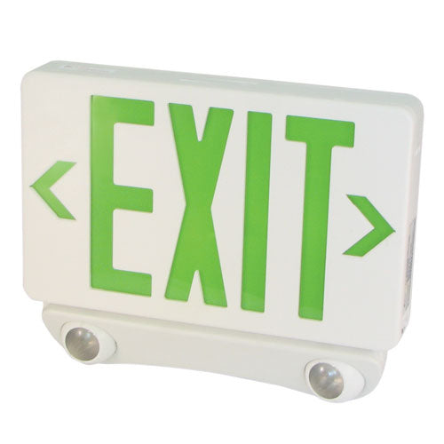 Elco Lighting EE85HR  Led Exit Sign And Led Emergency Light Combo Utility Light White